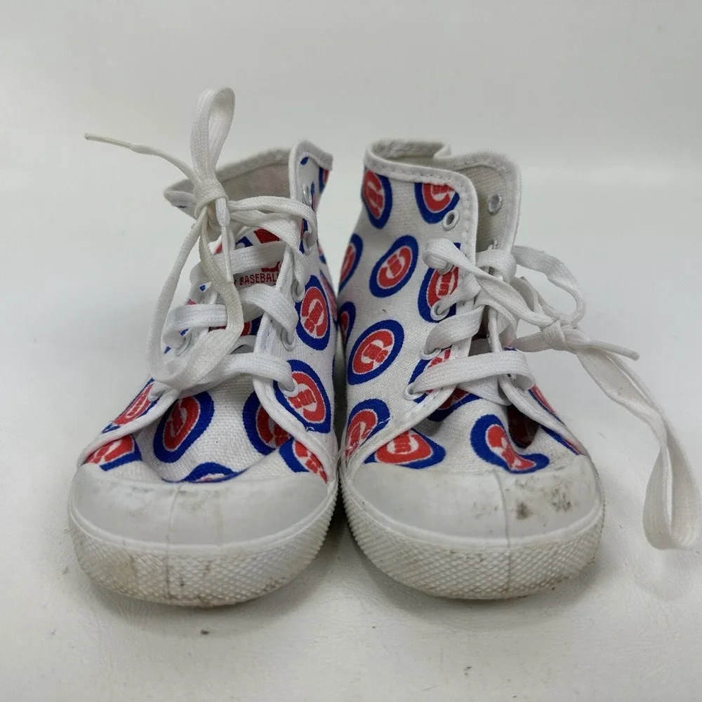 Chicago Cubs Baby Toddler‎ Shoes Hightops Infant Size 5 Vintage Lace Up